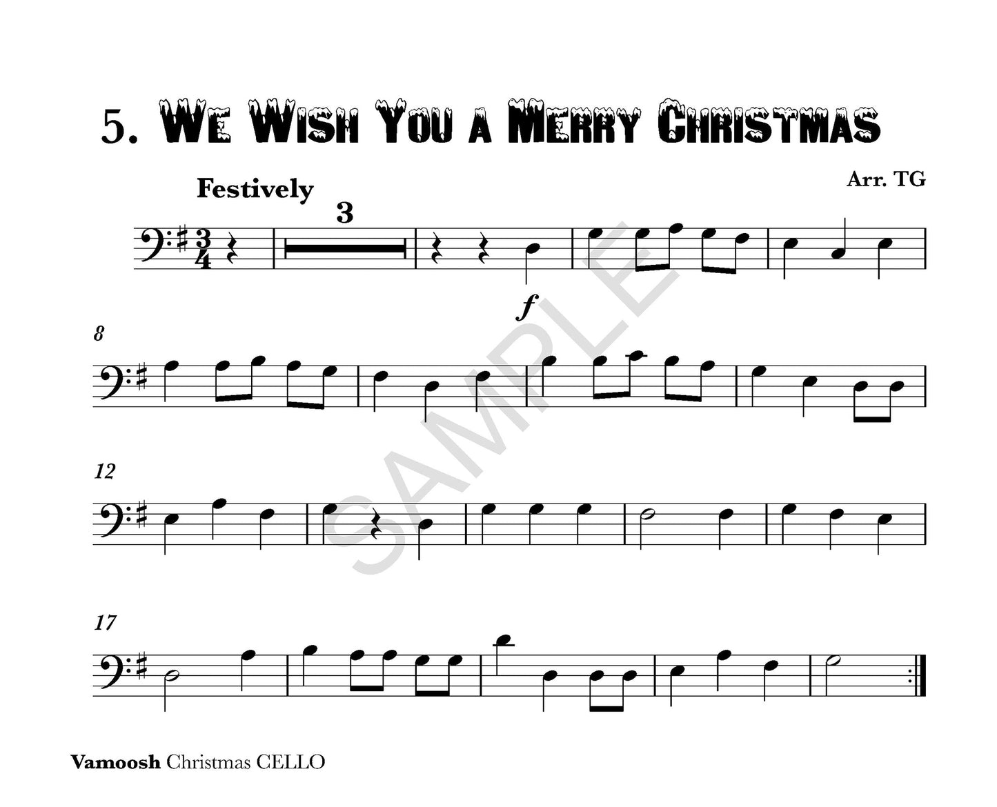 Thomas Gregory - Vamoosh Christmas Cello Book