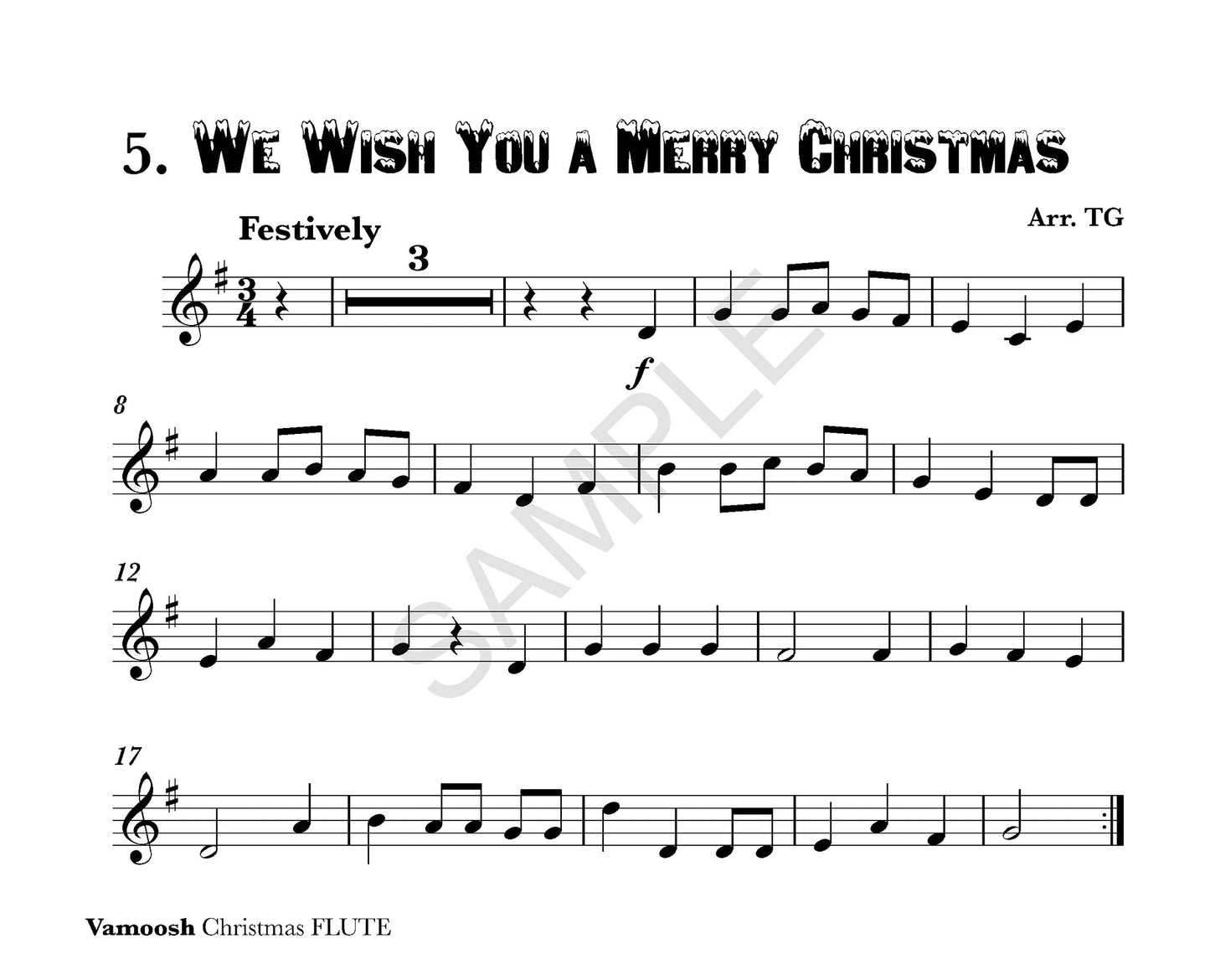 Thomas Gregory - Vamoosh Christmas Flute Book