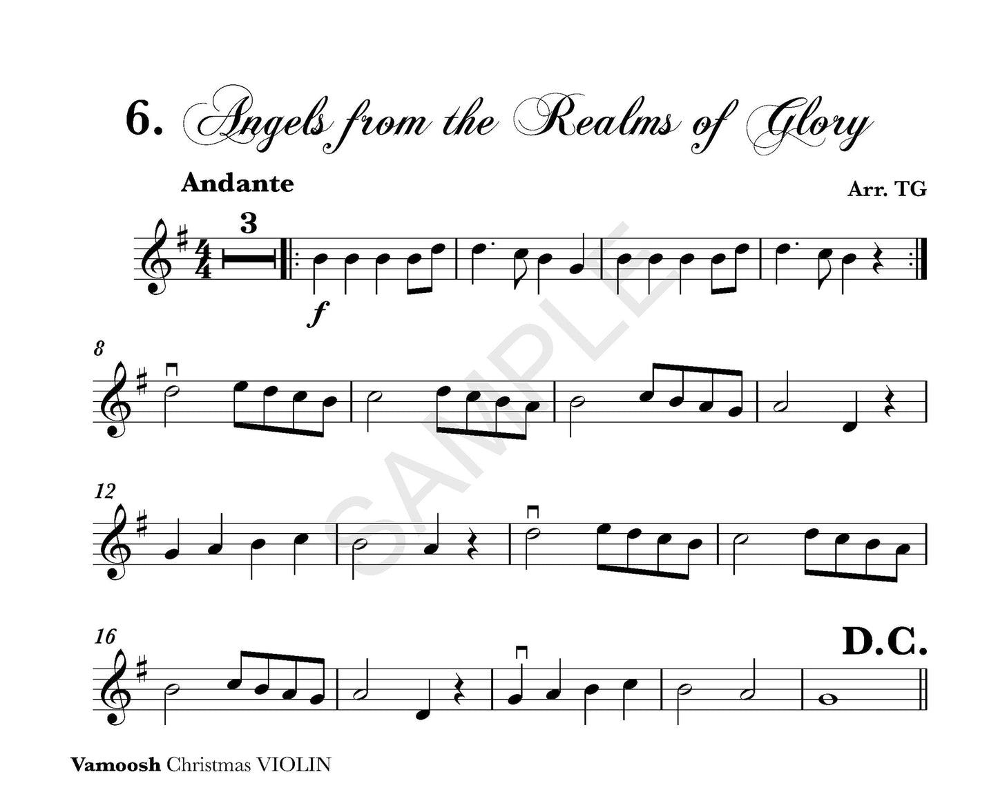 Thomas Gregory - Vamoosh Christmas Violin Book