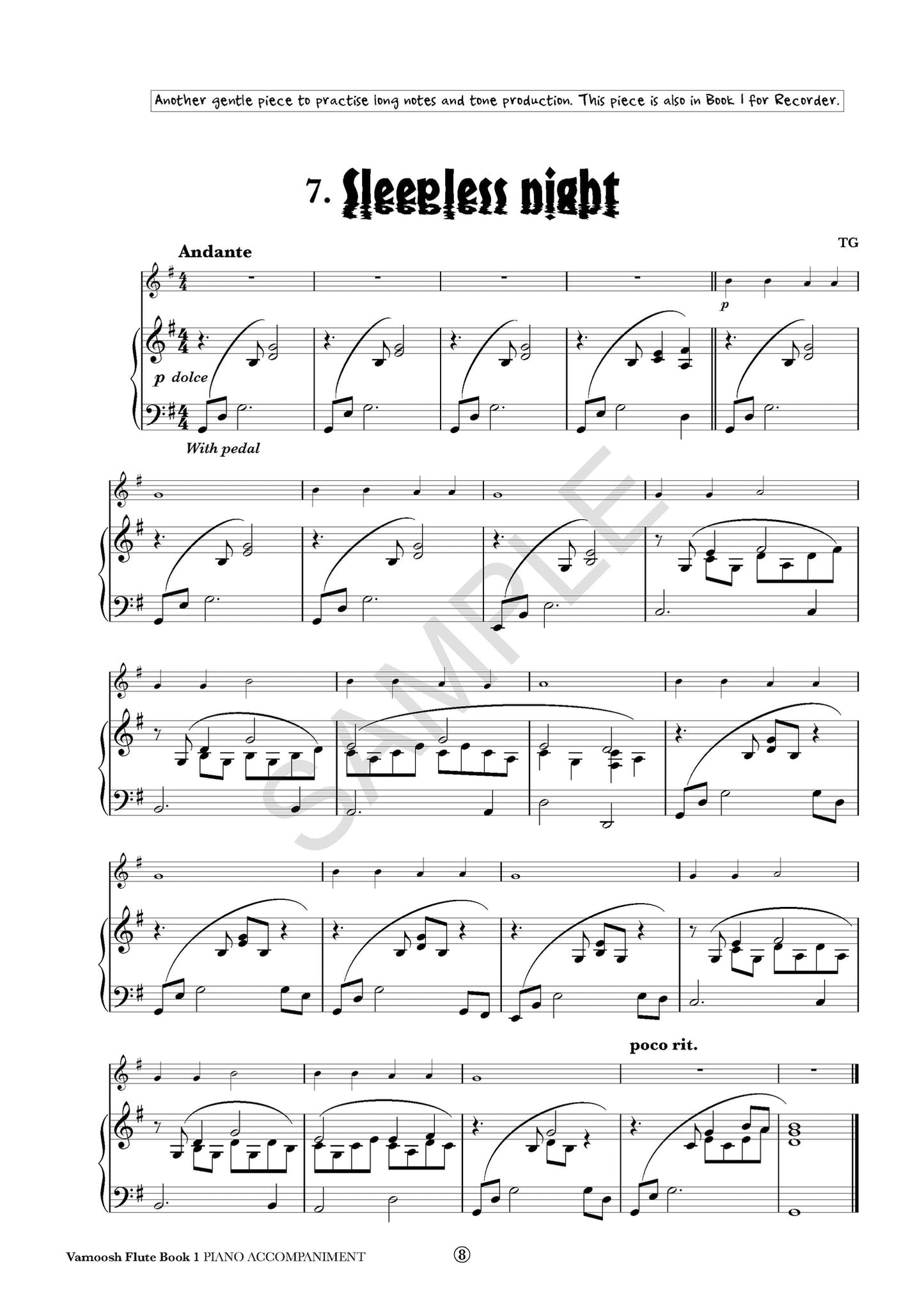 Thomas Gregory - Vamoosh Flute Piano Accompaniment -  Book 1