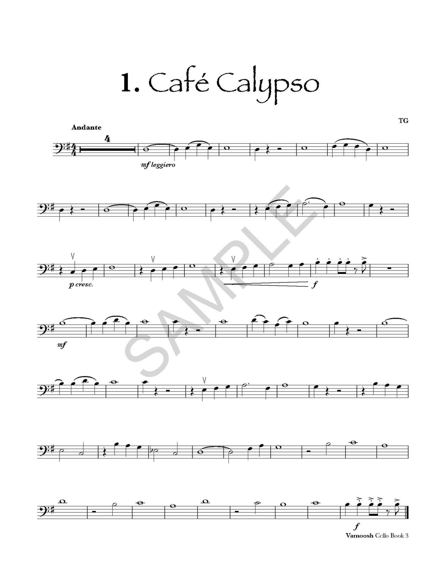 Thomas Gregory - Vamoosh Cello Book 3 (Book/Cd)