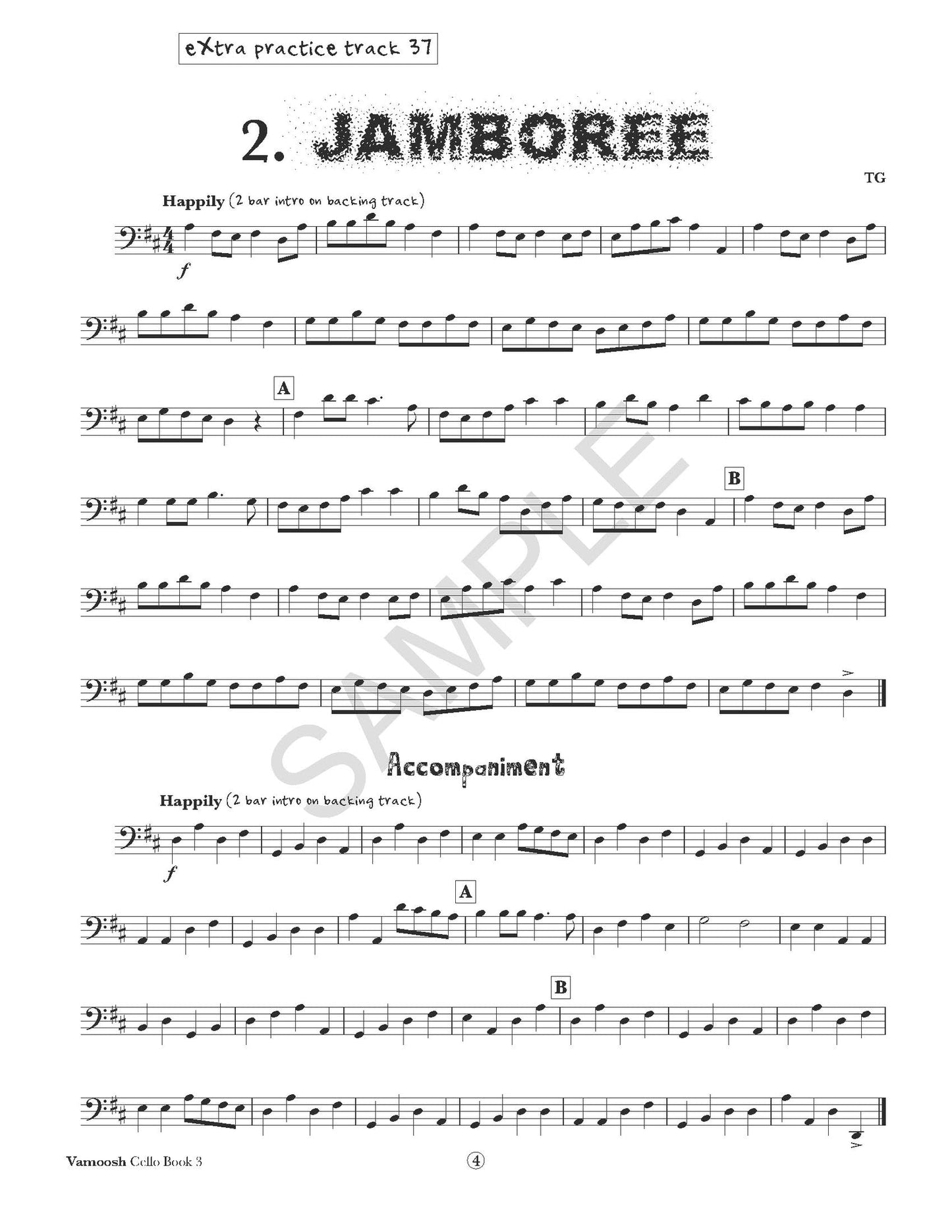 Thomas Gregory - Vamoosh Cello Book 3 (Book/Cd)