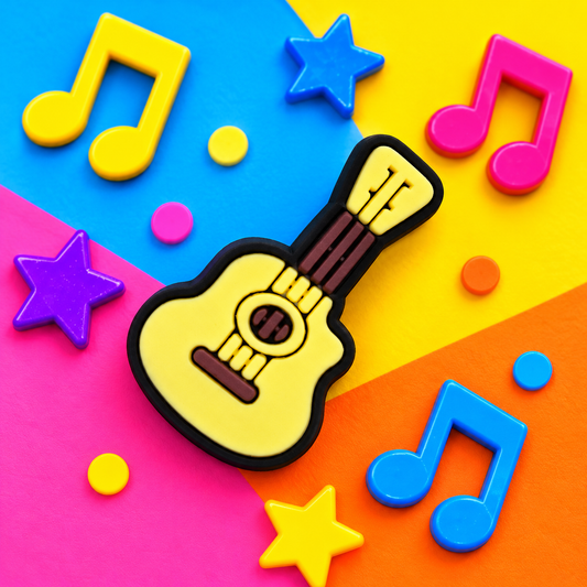 Cutaway Acoustic Guitar Croc Shoe Charm - Put Music in Every Step