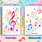 A5 Vibrant Musical Treble Clef Spiral Notebook (60 Pages)