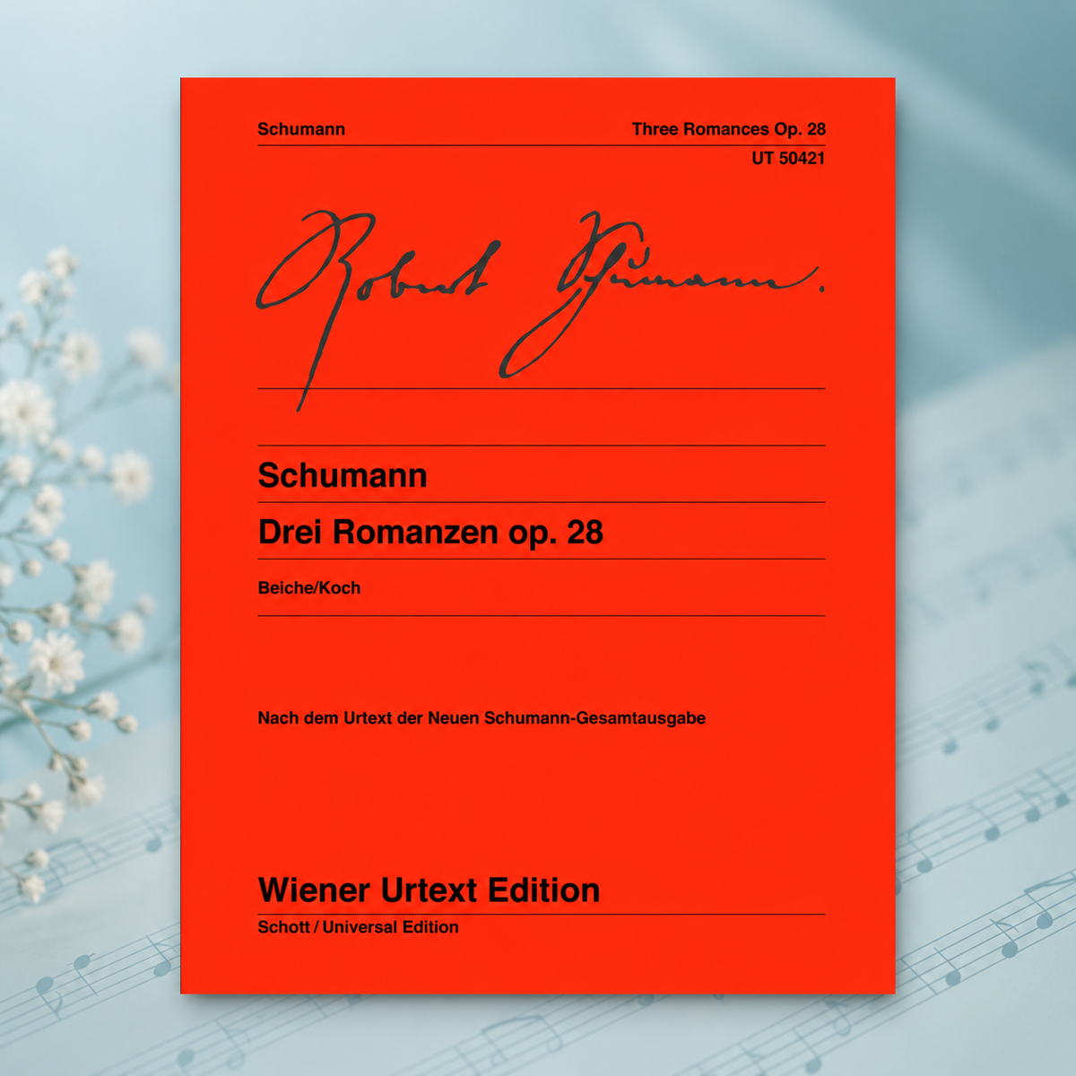 Robert Schumann - 3 Romances Op 28 For Piano Book