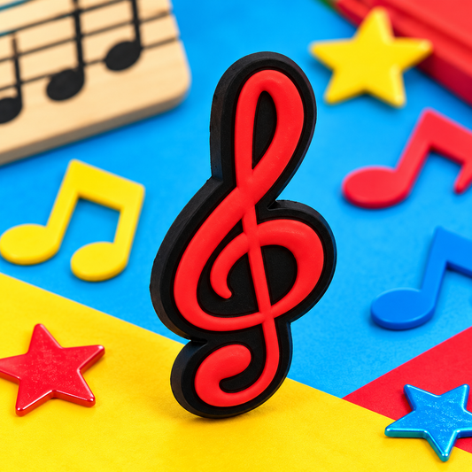 Treble Clef (Red) Croc Shoe Charm - Put Music in Every Step