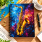 A5 Artistic Oil Painting Saxophone Spiral Notebook (100 Pages)