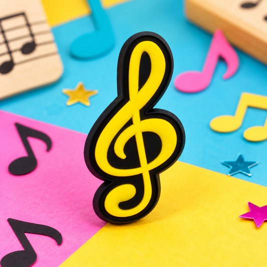 Treble Clef (Yellow) Croc Shoe Charm - Put Music in Every Step