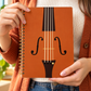 A5 Violin Themed Spiral Notebook (100 Pages)
