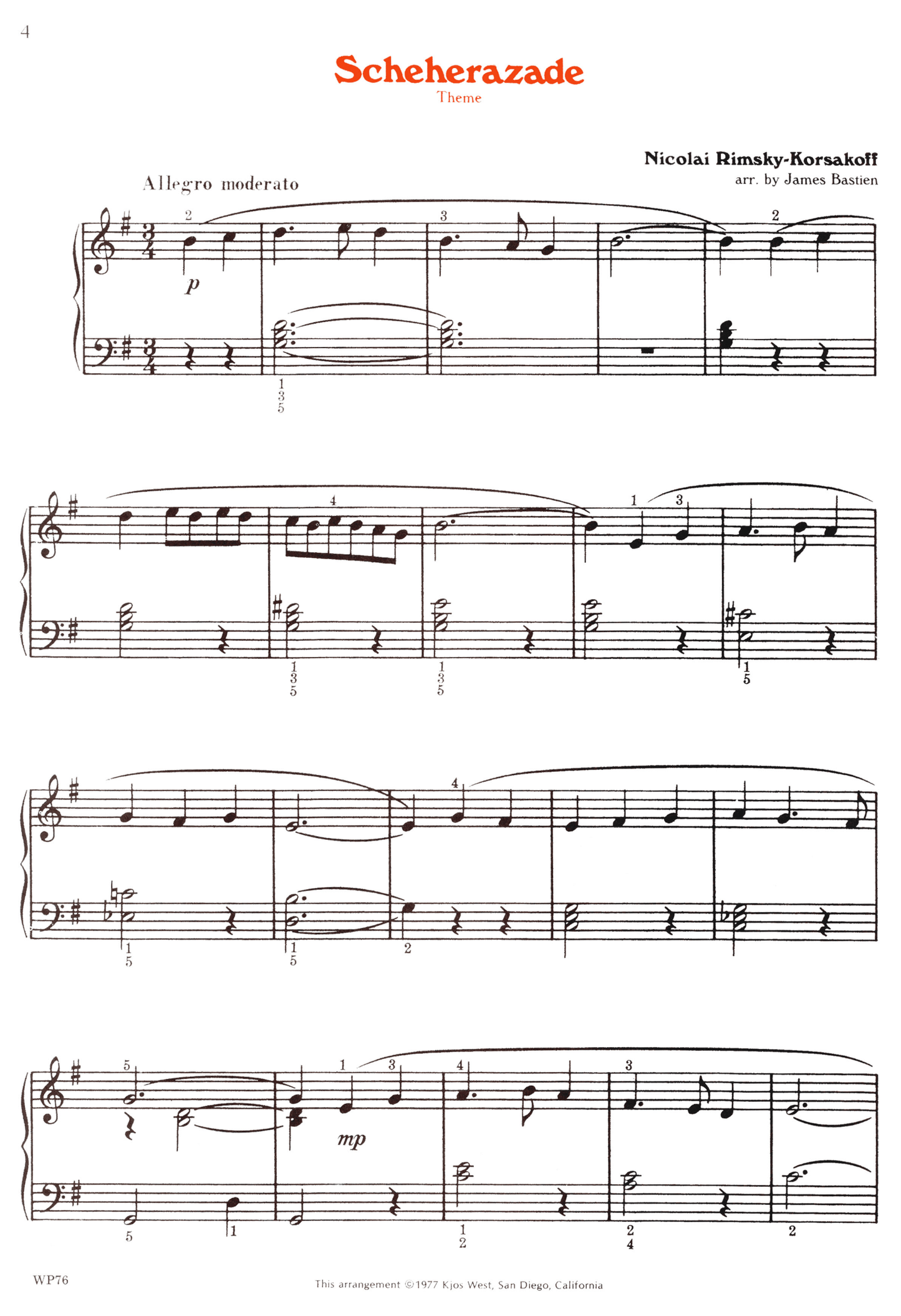 Bastien - Favorite Classic Melodies Level 4 Book