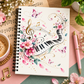 A5 Spring Floral Piano Spiral Notebook (60 pages)