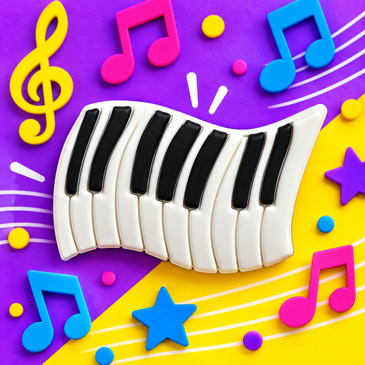 Piano Keys Croc Shoe Charm - Put Music in Every Step