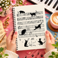 A5 Musical Mischief Cats Spiral Notebook (100 Pages)