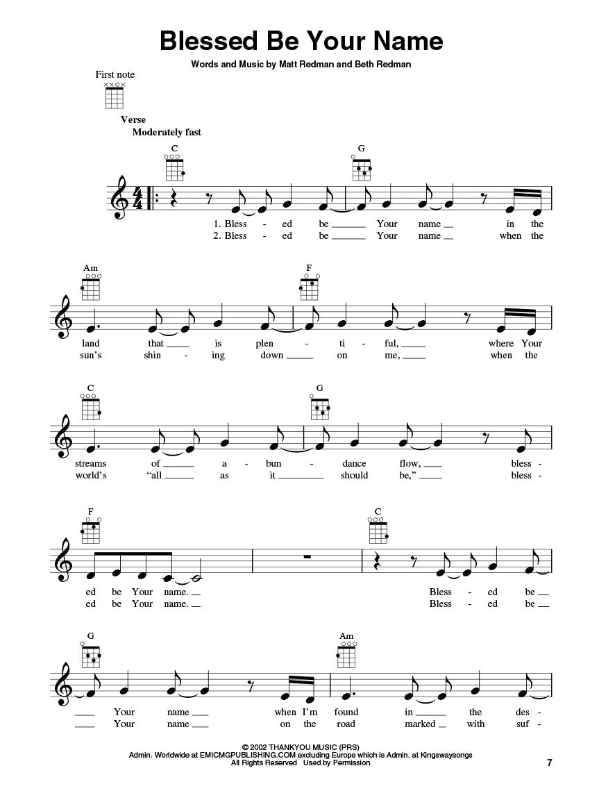 Worship Songs For Ukulele Book