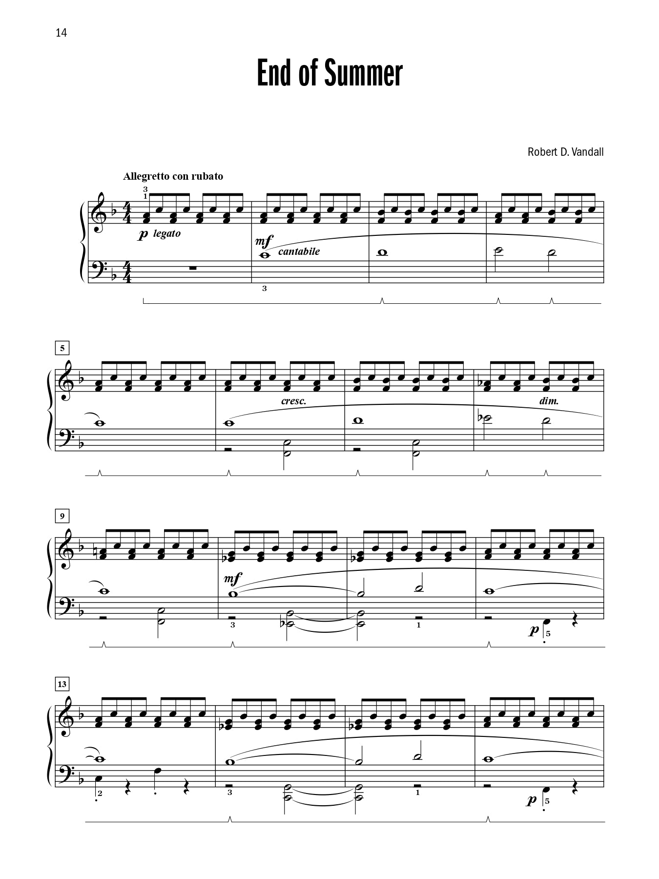 Vandall - Celebrated Lyrical Piano Solos - Book 4