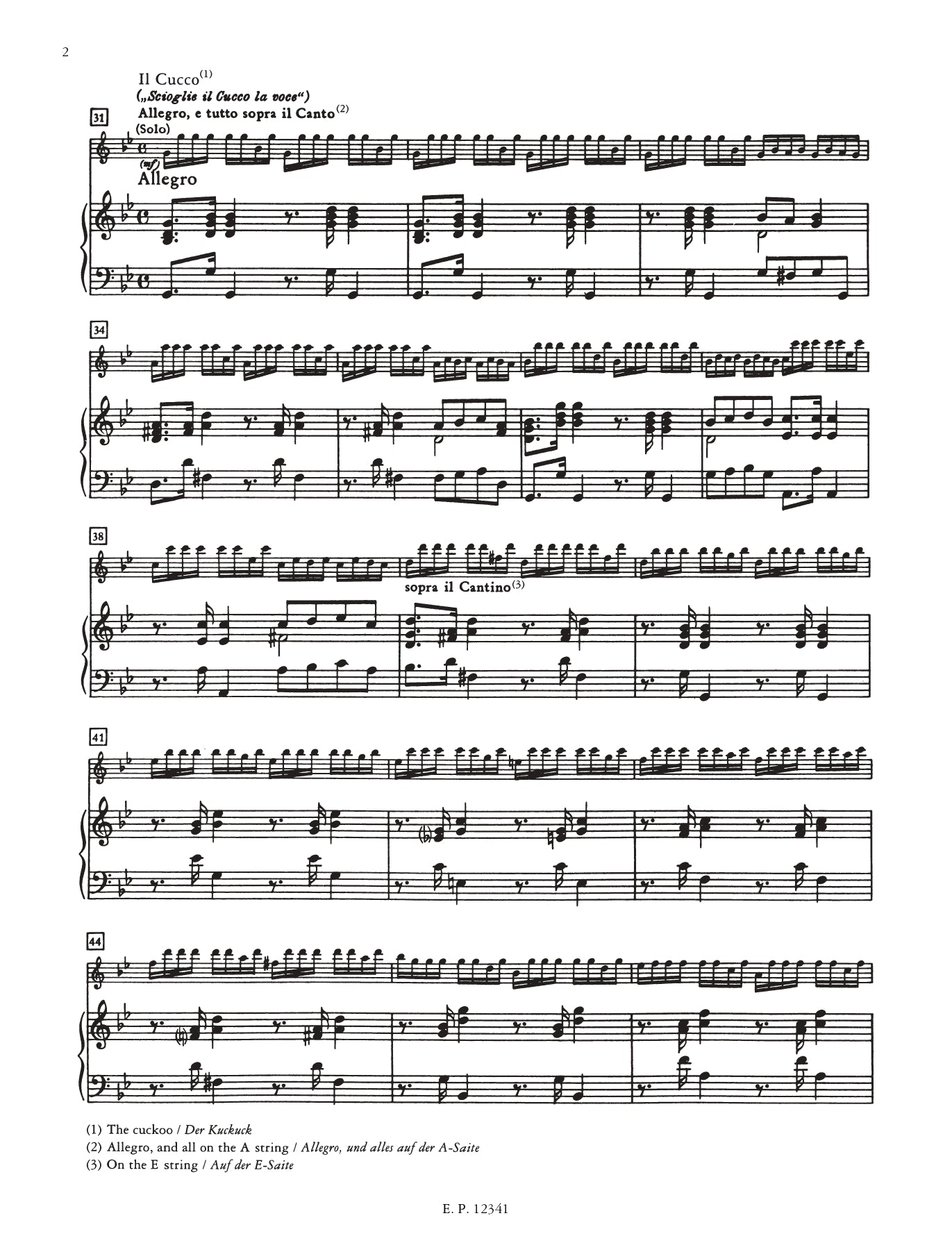 Vivaldi - 4 Seasons Summer Concerto G Min Op 8 No 2 Violin/P