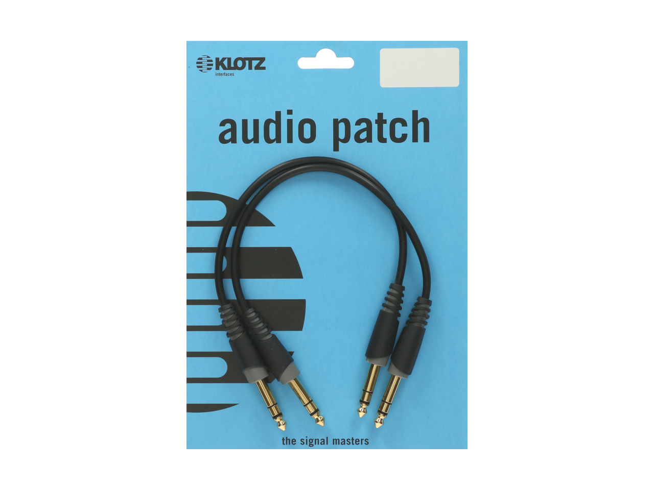 Klotz AB-JJ Patch Cable Set - Balanced TRS 6.3mm - Straight - 0.3m