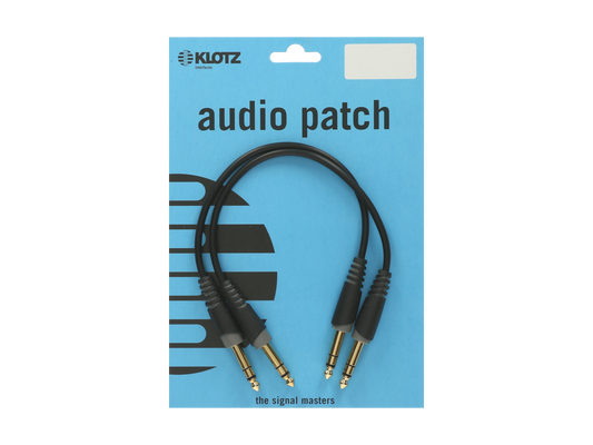 Klotz AB-JJ Patch Cable Set - Balanced TRS 6.3mm - Straight - 0.3m