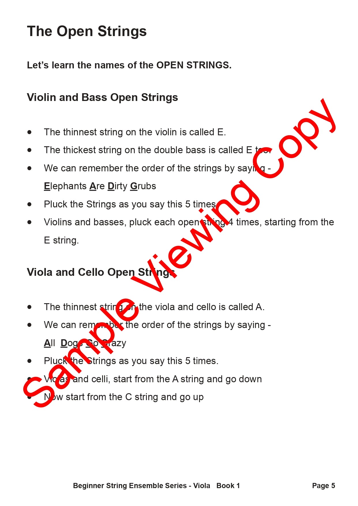 Beginner String Ensembles Series - Viola Book 1