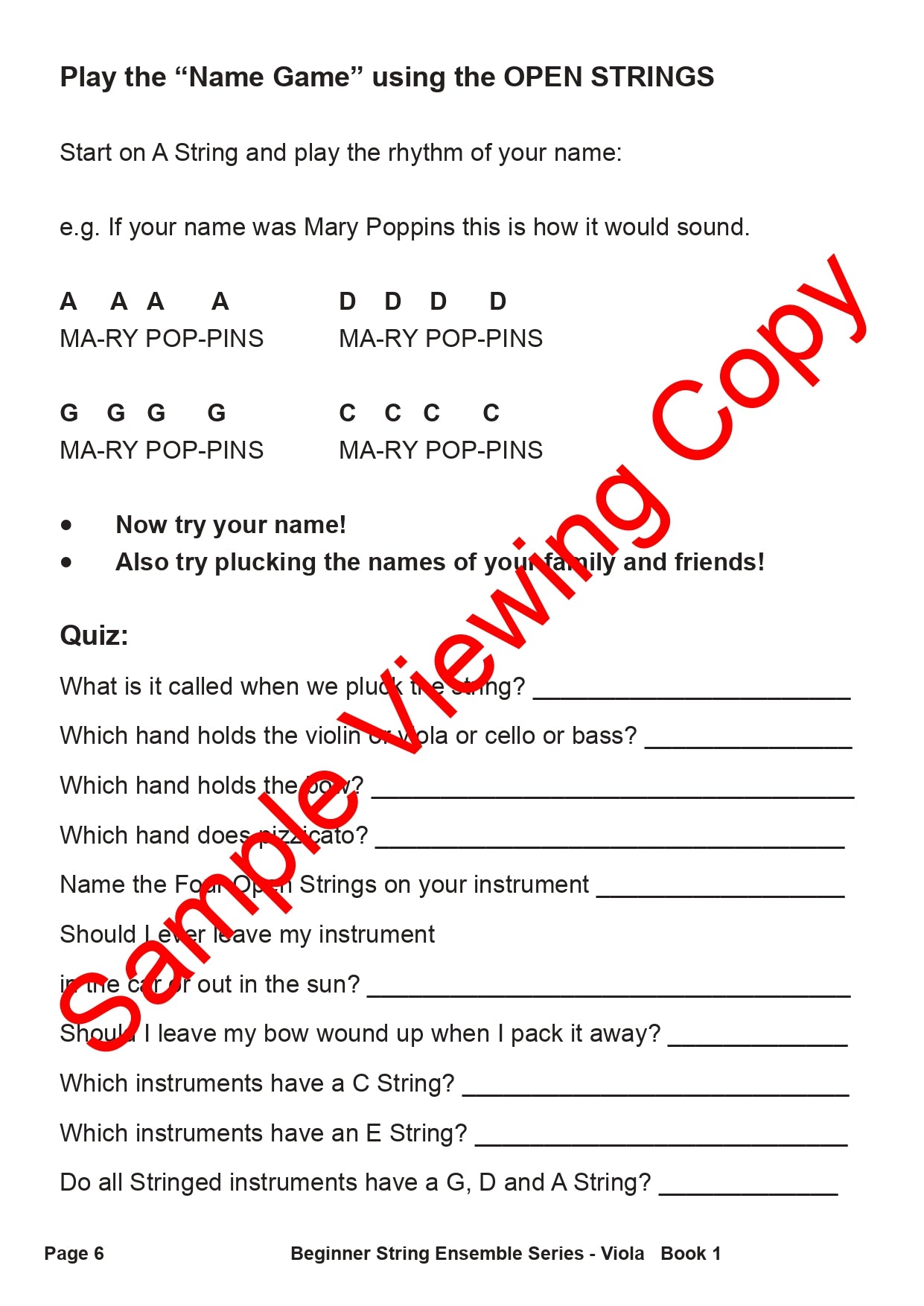 Beginner String Ensembles Series - Viola Book 1