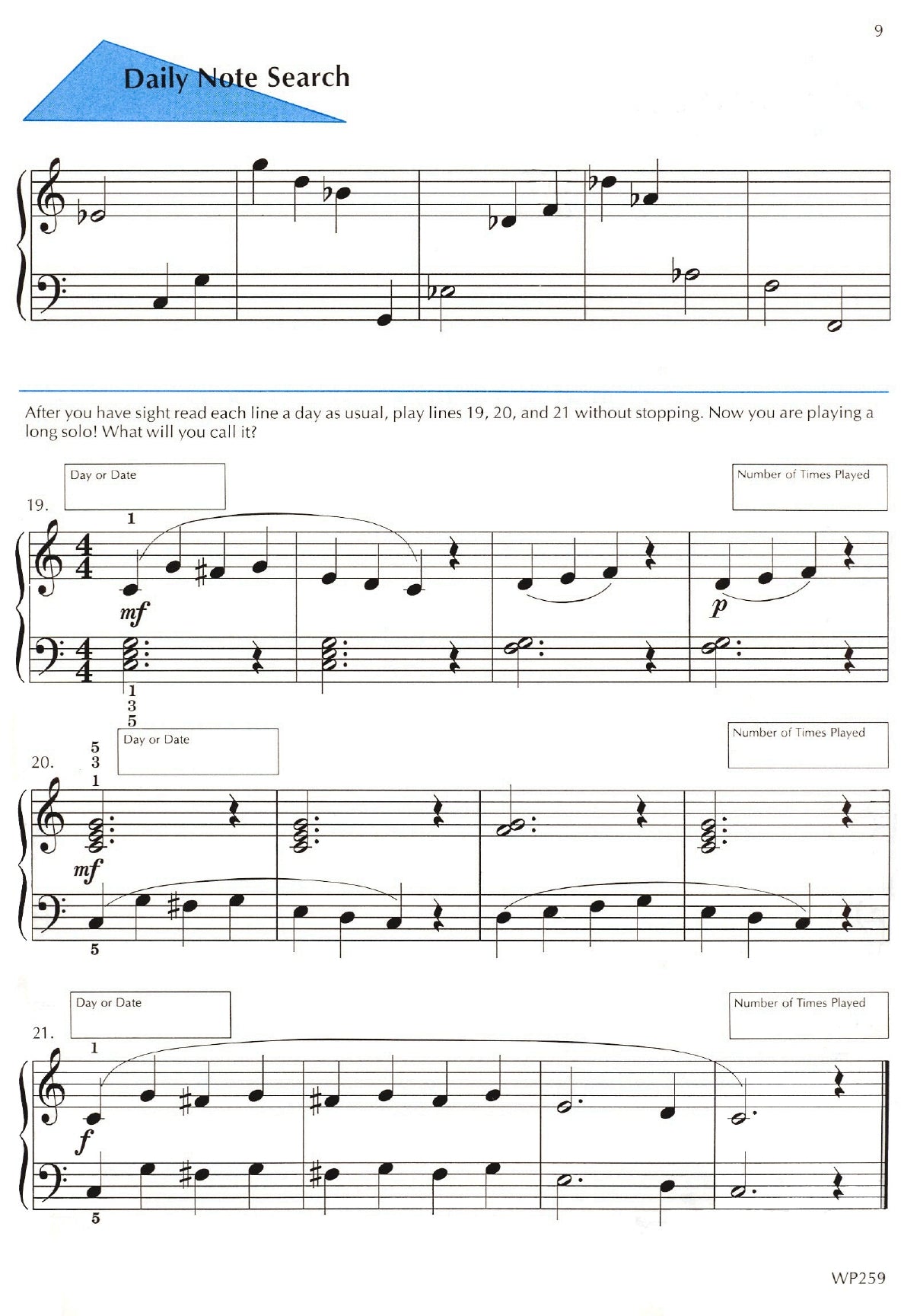 Bastien - Sight Reading - A Line A Day Level 2 Book