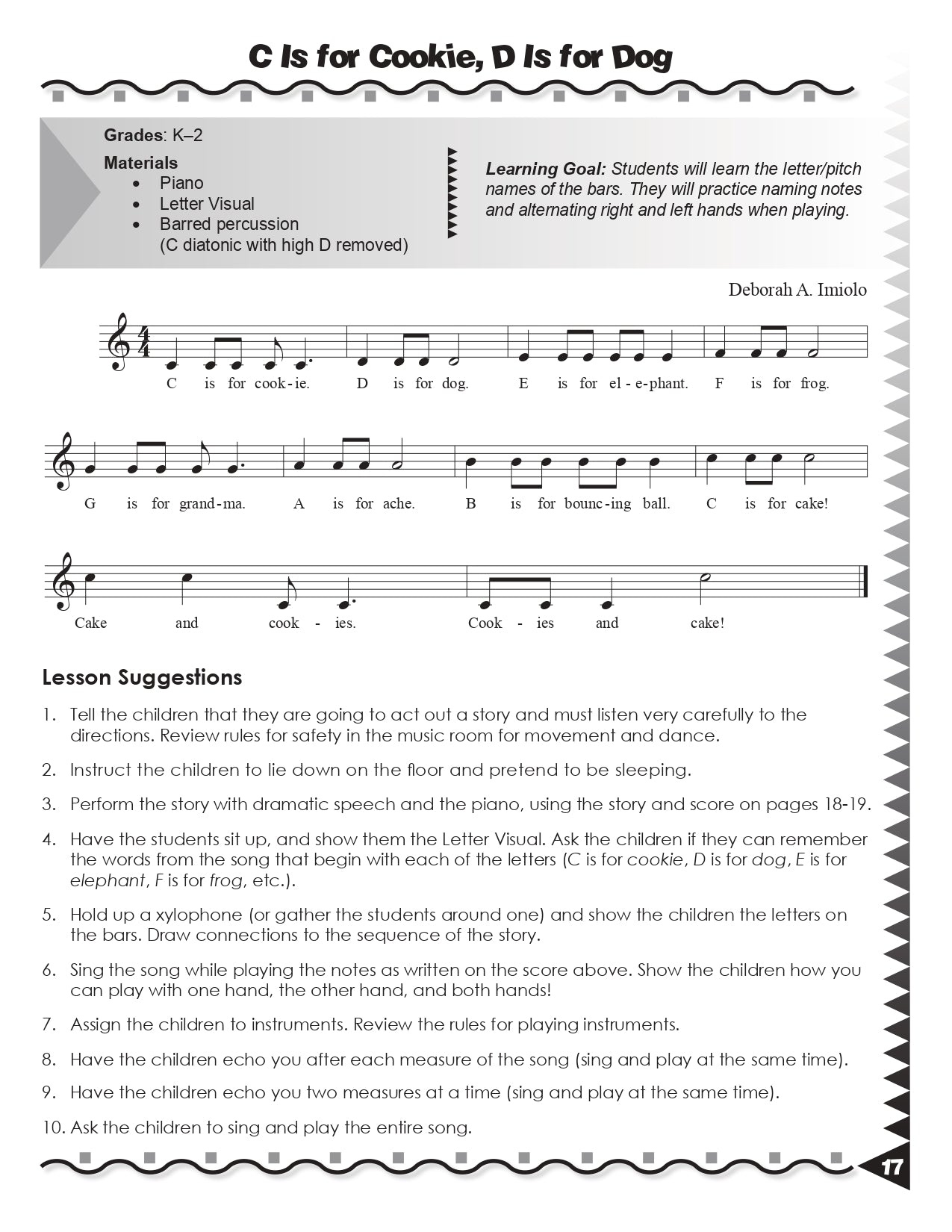 We're Gonna Play Today - Child Centred Repertoire for Barred Percussion Book