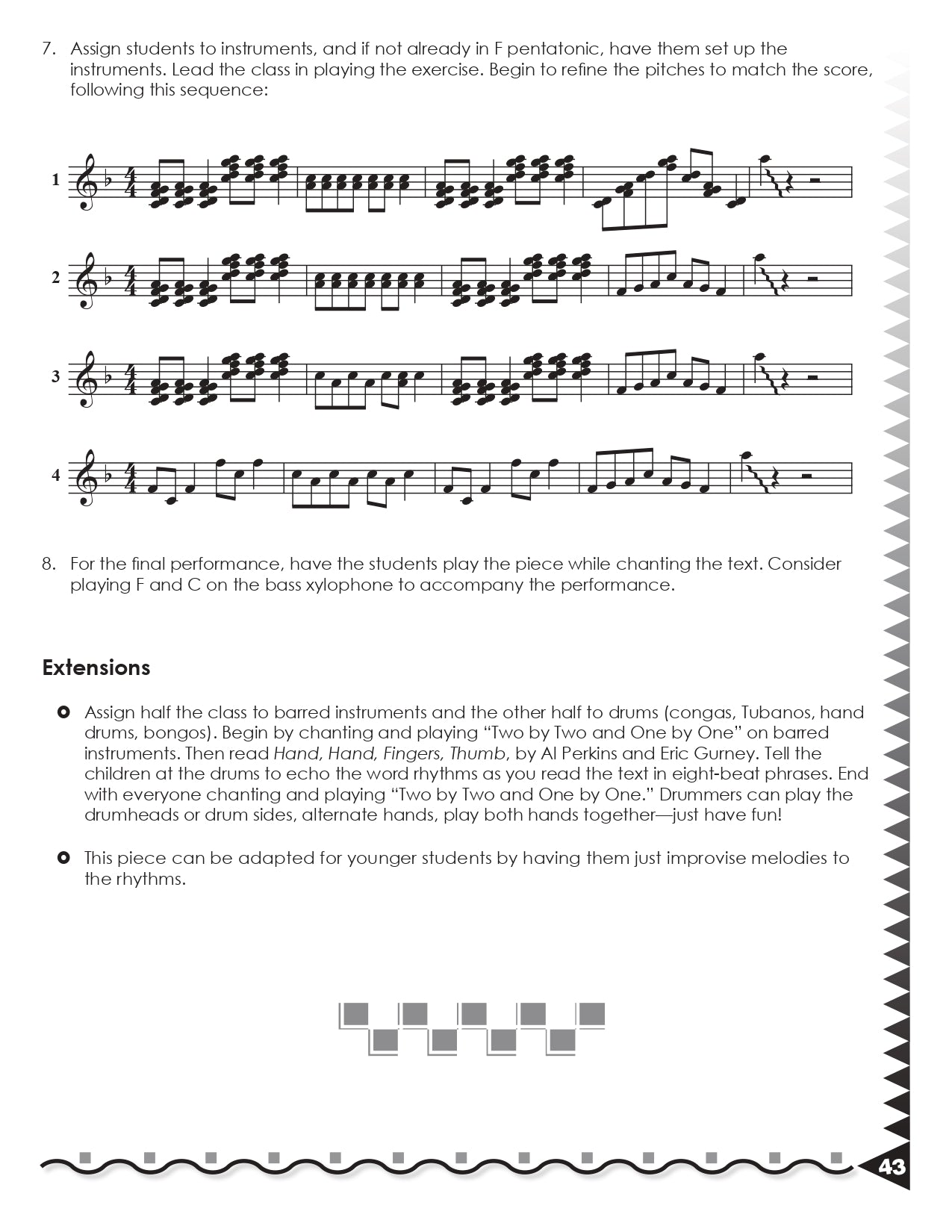 We're Gonna Play Today - Child Centred Repertoire for Barred Percussion Book