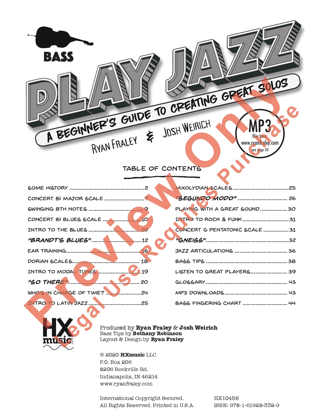 Play Jazz Bass Book: A Beginner's Guide to Creating Great Solos (Book/Ola)