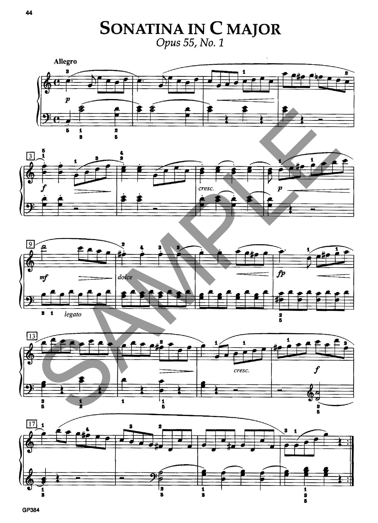 Friedrich Kuhlau - Sonatinas, Opus 20 & Opus 55 Piano Book