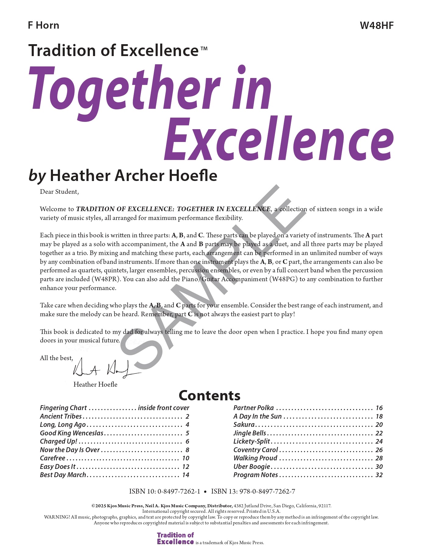 Tradition of Excellence: Together In Excellence - French Horn Book