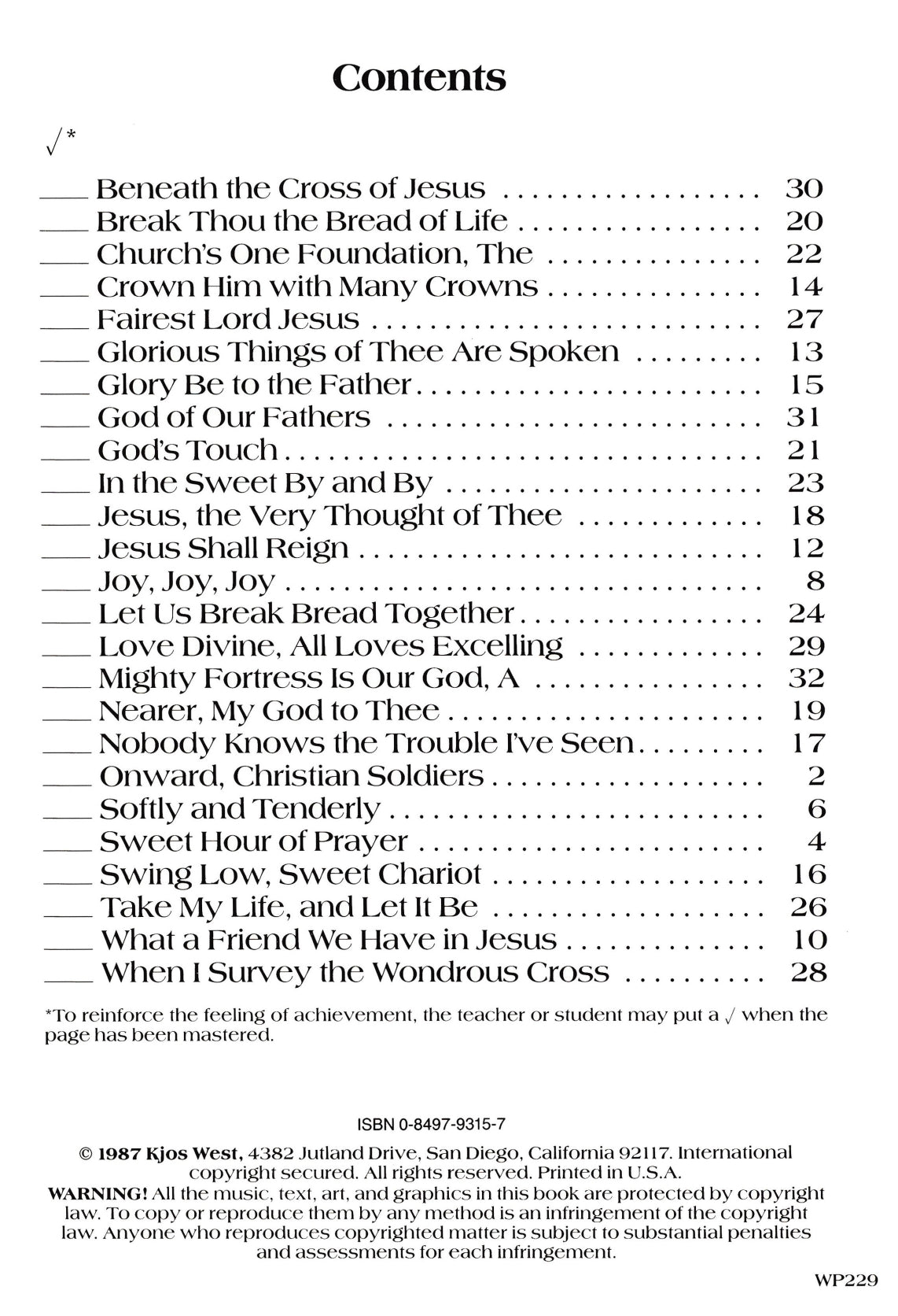 Bastien Popular Hymns - Level 3 Book