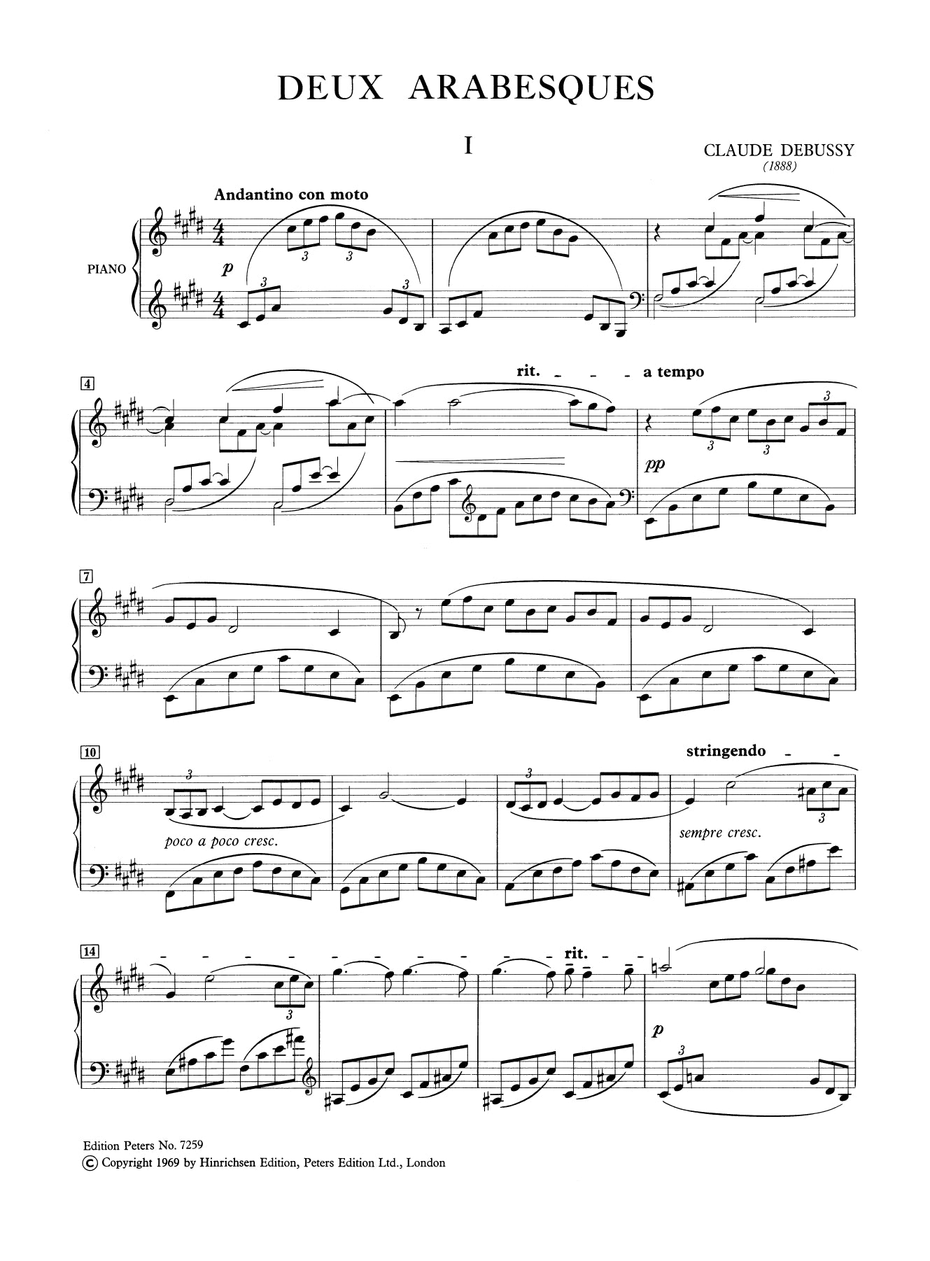 Debussy - 2 Arabesques For Piano