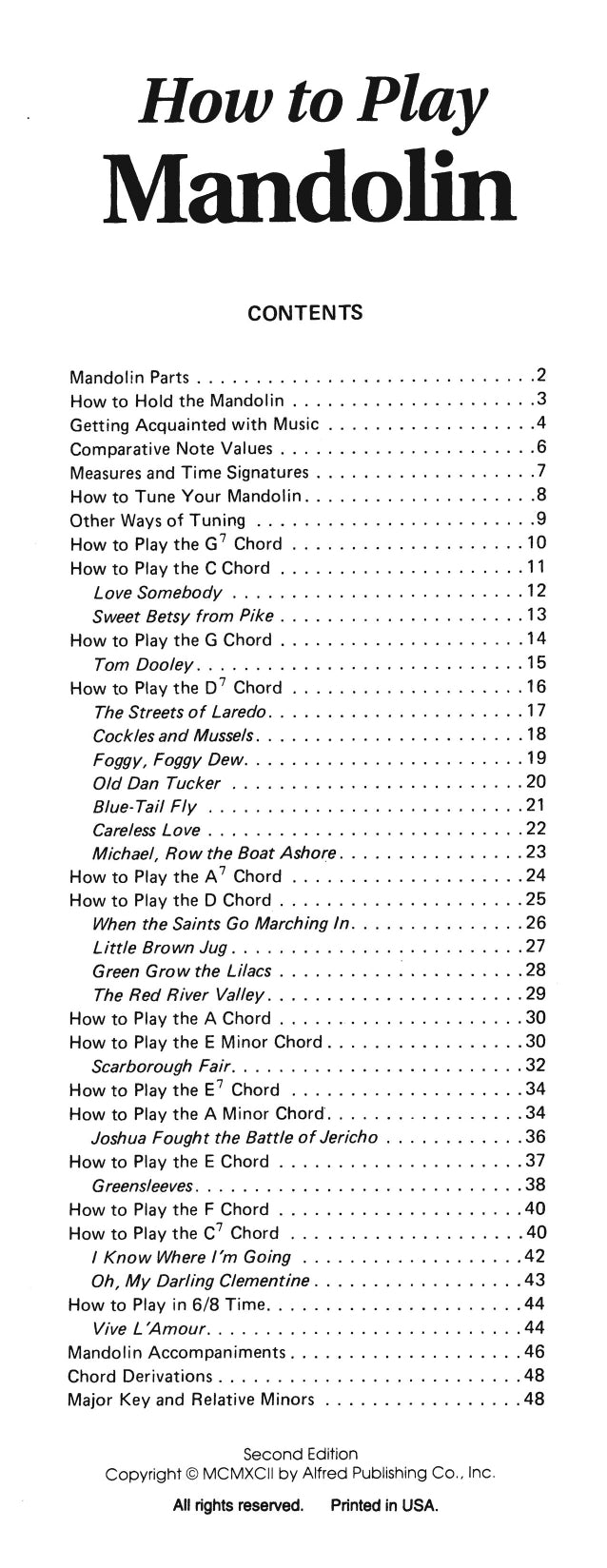How To Play Mandolin Handy Guide Book
