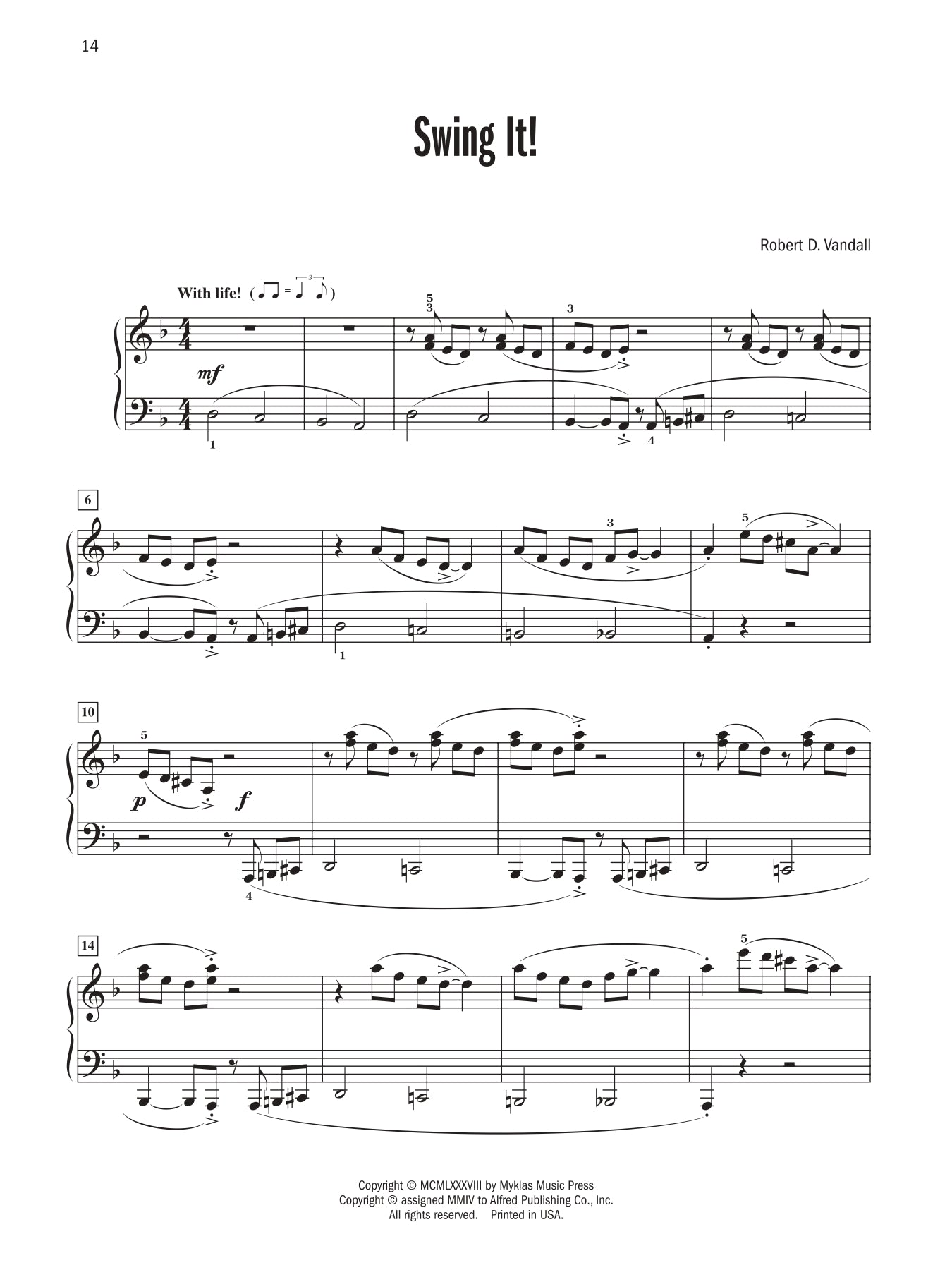 Vandall - Celebrated Piano Solos - Book 4