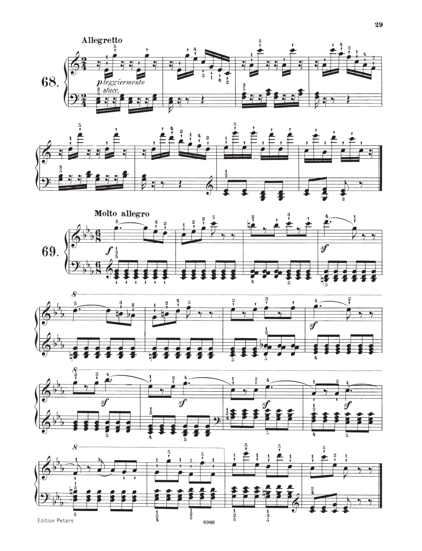 Czerny - 125 Exercises For Passage Playing Piano Op 261 book