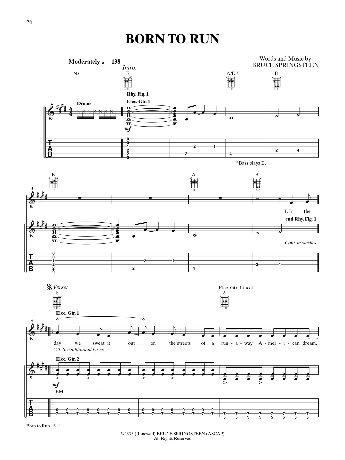 Bruce Springsteen - Easy Guitar Songbook (27 Songs)