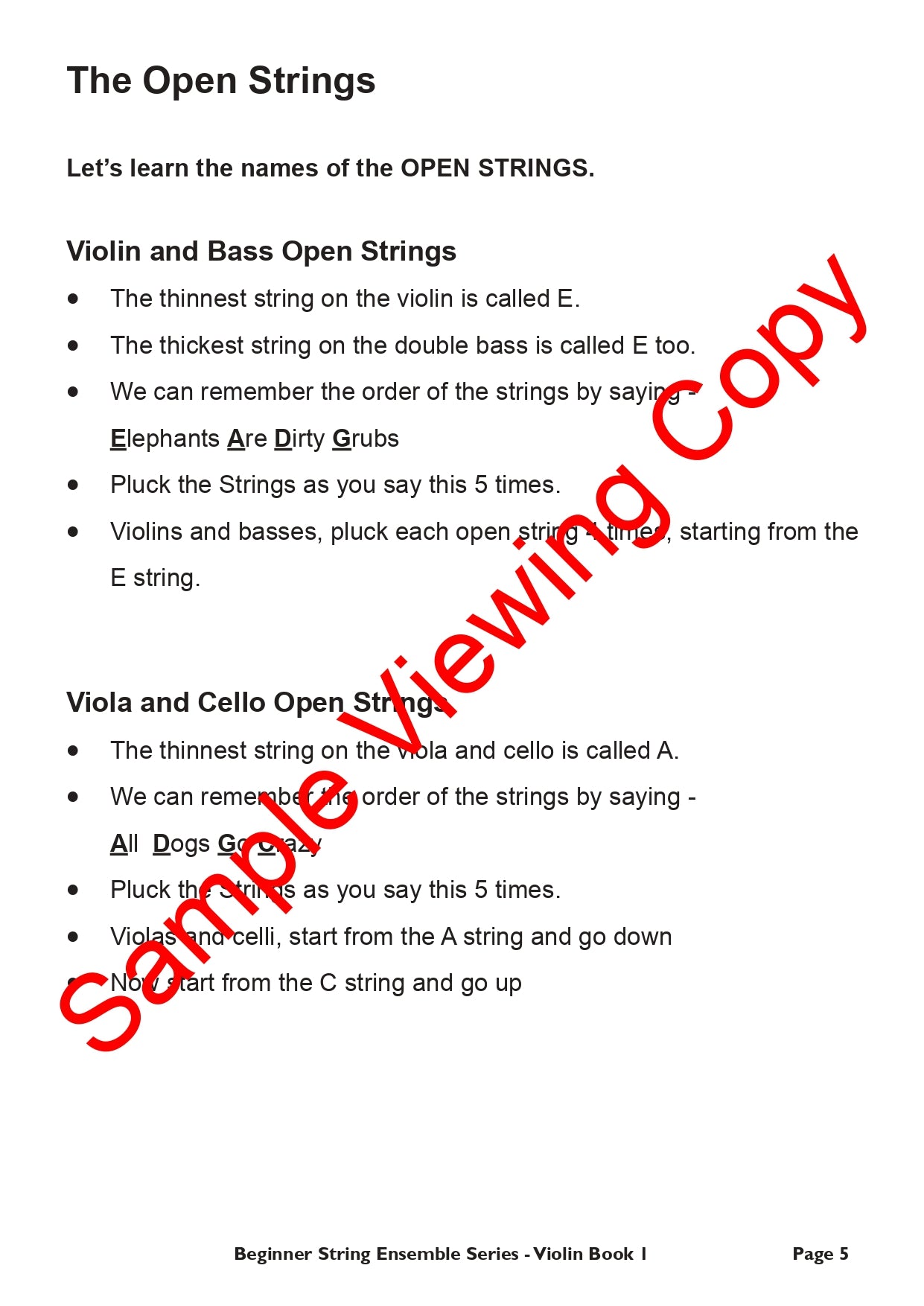 Beginner String Ensembles Series - Violin Book 1