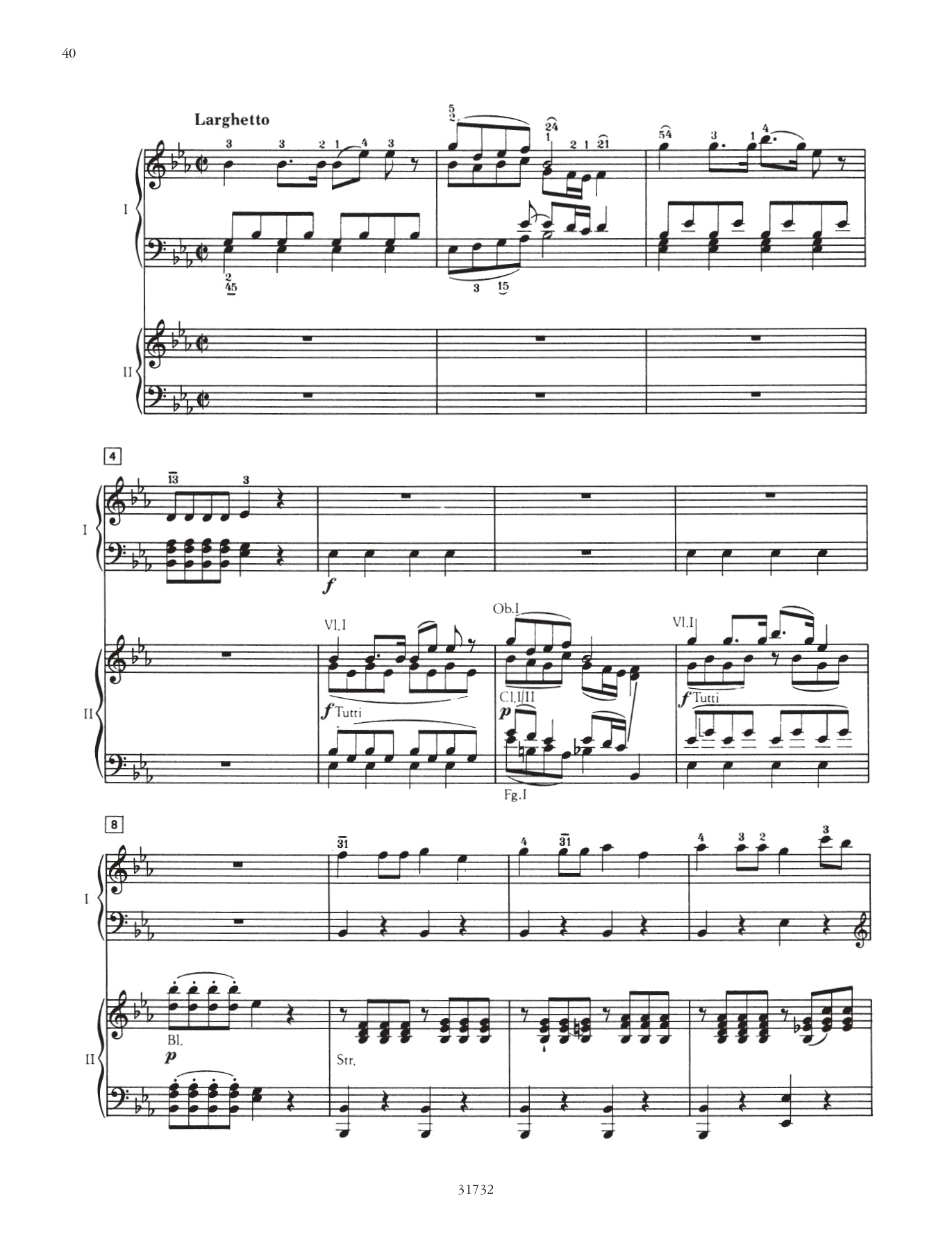 Mozart Piano Concerto No. 24 in C Minor, K. 491 Urtext Book (2 Piano, 4 Hands)