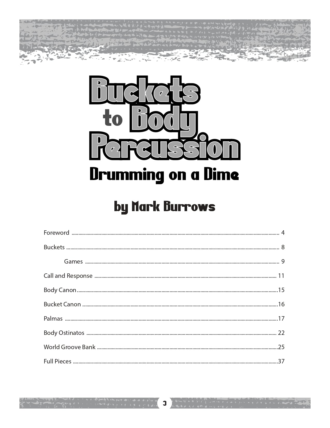 Buckets To Body Percussion - Classroom Activity Book/Reproducible Pages