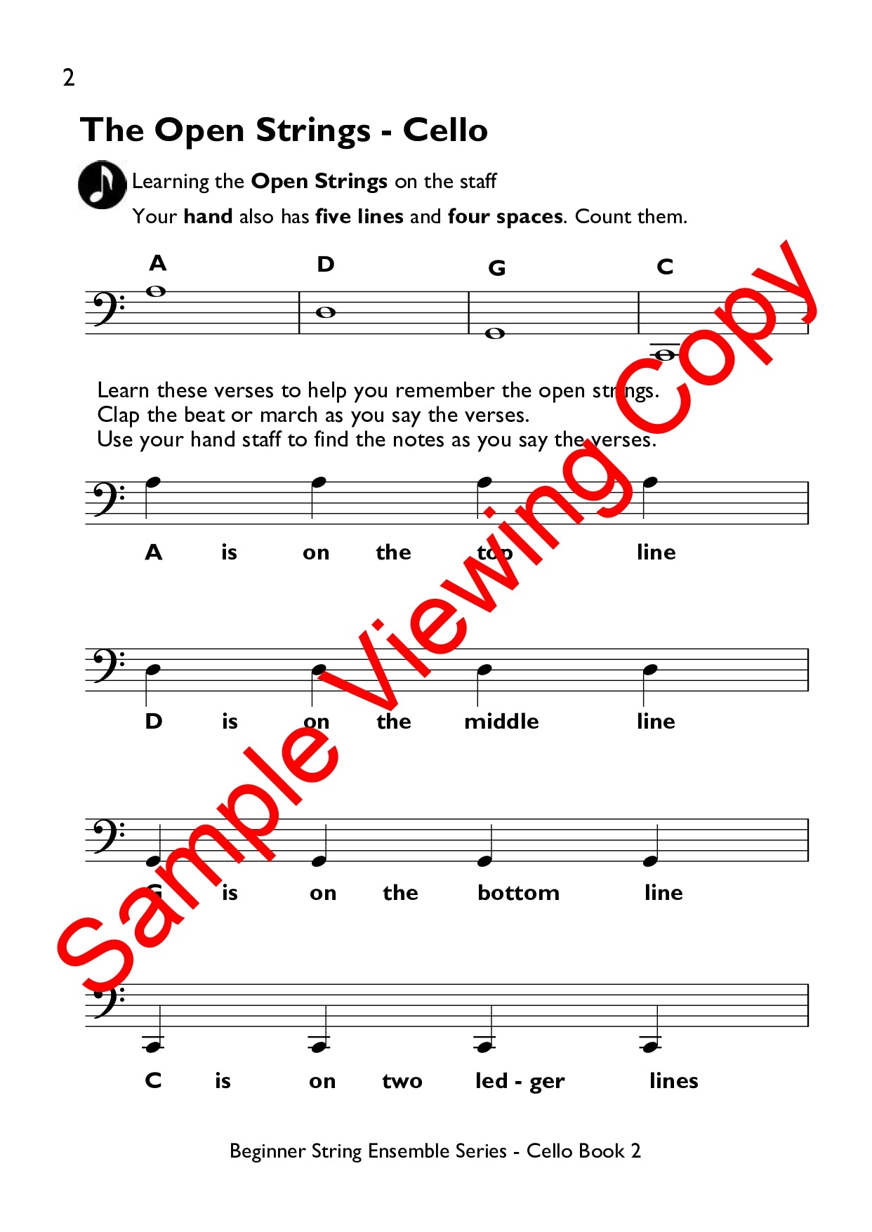 Beginner String Ensembles Series - Cello Book 2