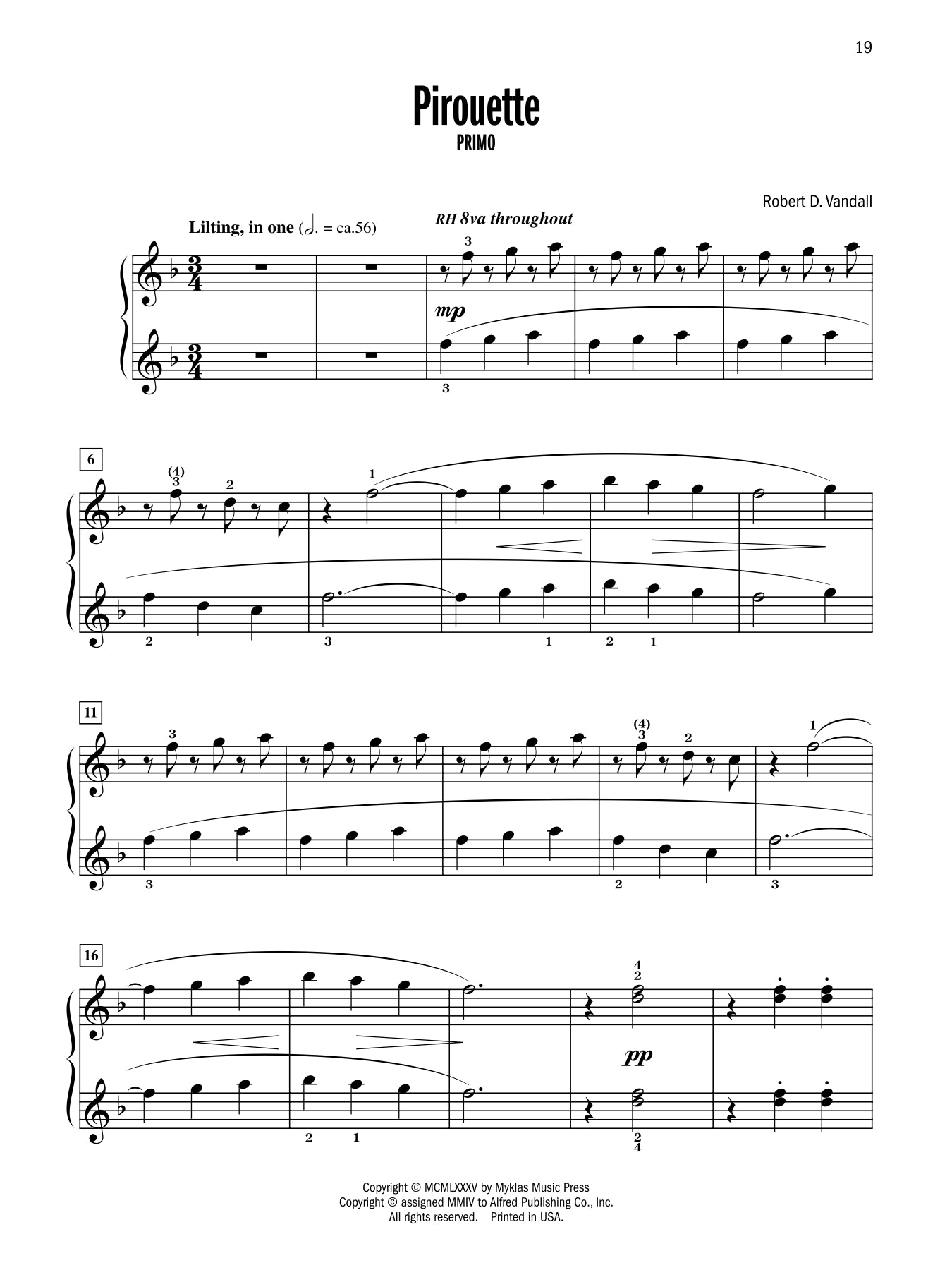 Vandall - Celebrated Piano Duets - Book 1 (1 Piano, 4 Hands)