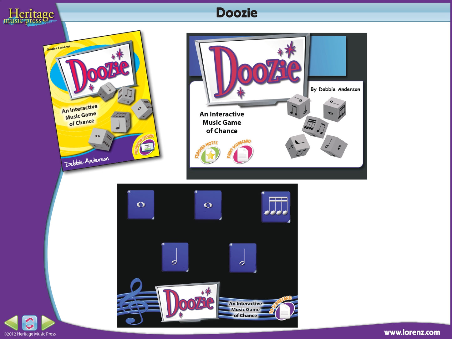 Doozie: An Interactive Music Game of Chance (SMART) Cd-Rom For Teachers