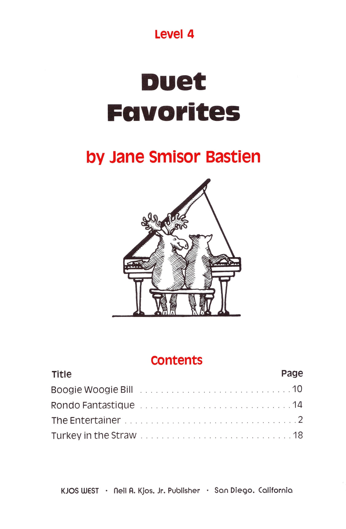 Bastien Duet Favorites - Level 4 Book