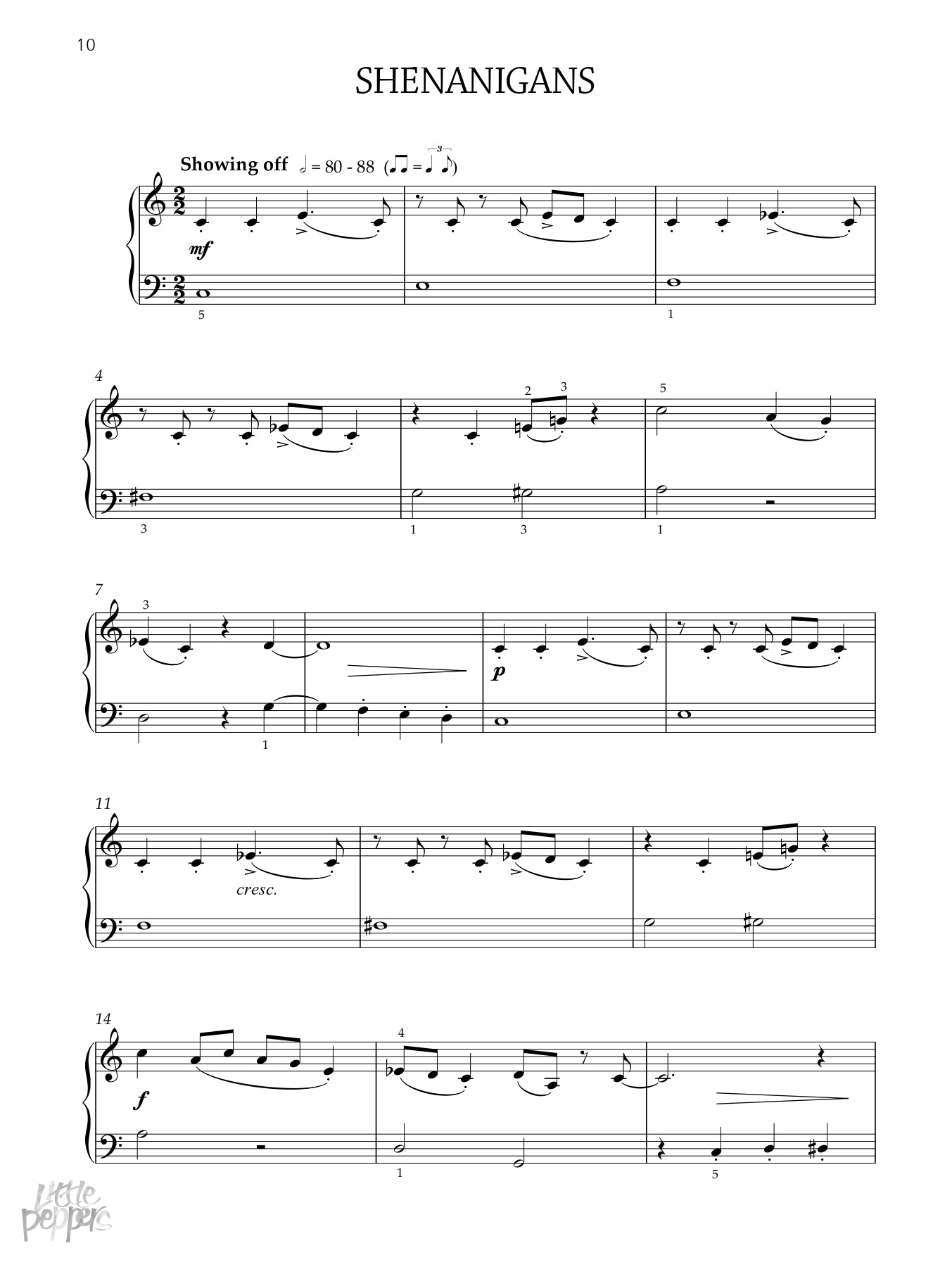 Little Peppers Piano Book - Fun Easy Jazz Repertoire Pieces
