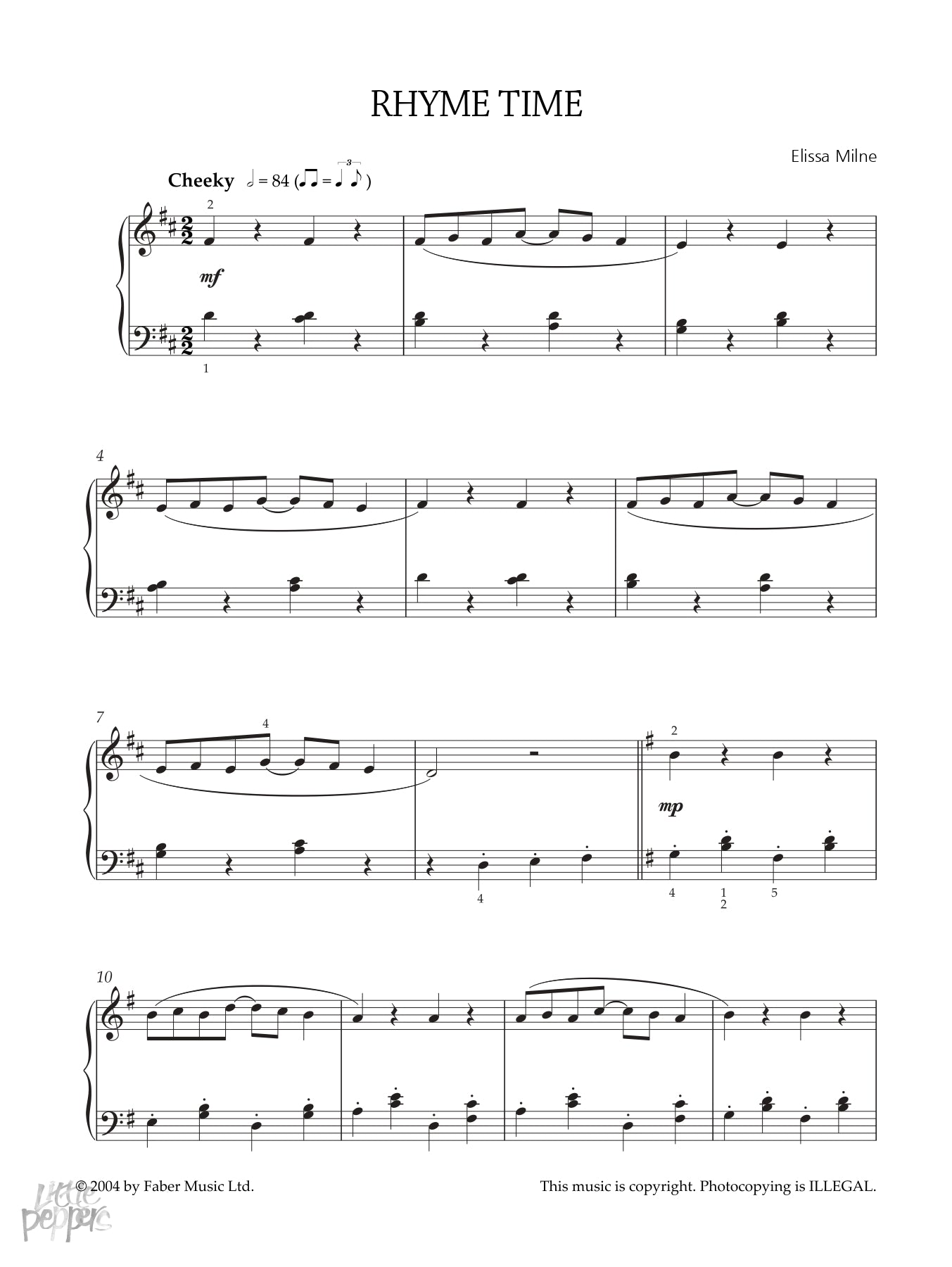 Little Peppers Piano Book - Fun Easy Jazz Repertoire Pieces