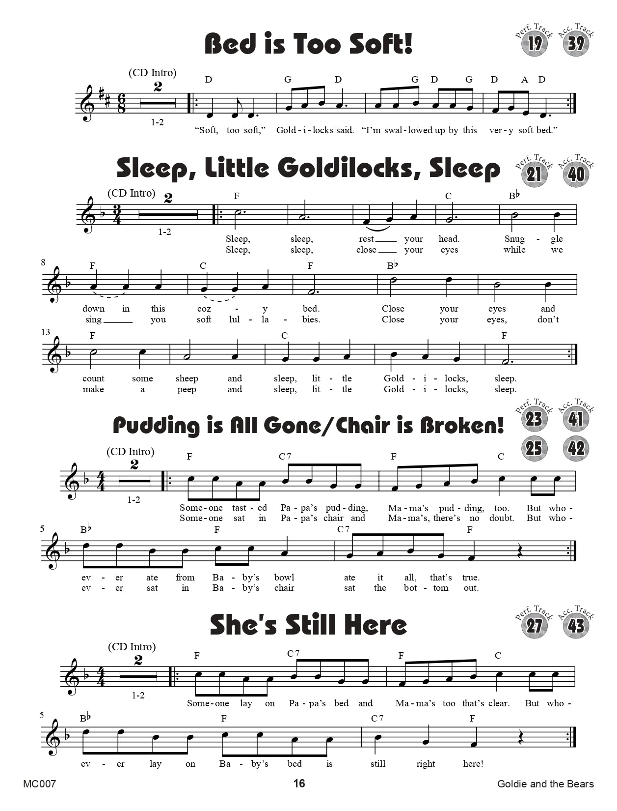 Goldie And The Bears Bk/Cd