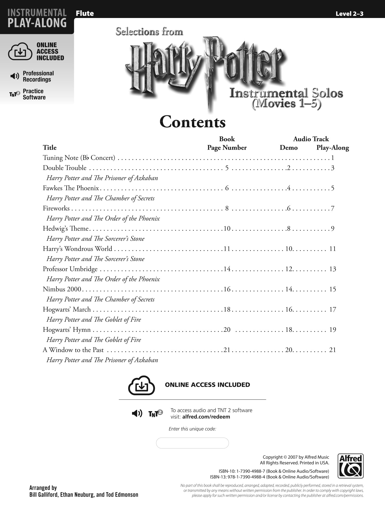 Harry Potter Instrumental Solos for Flute - Songs from Movies Book/Ola
