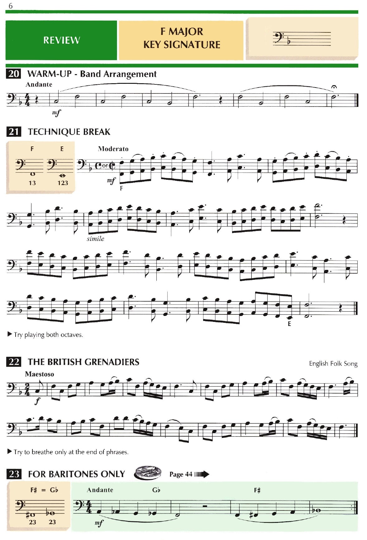 Standard Of Excellence - Baritone Bass Clef Book 3