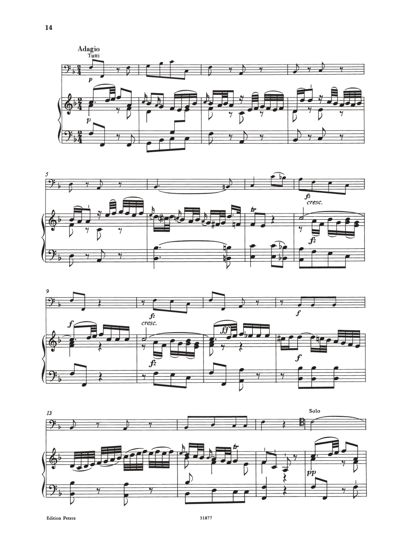 Haydn - Concerto Hob 7B No 1 C Cello/Piano Urtext