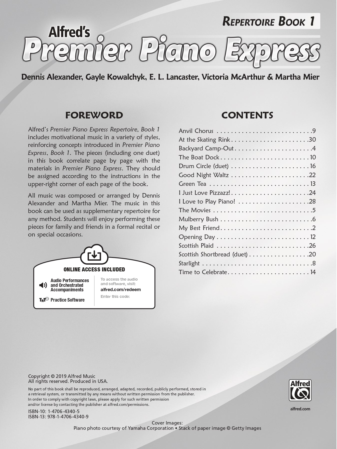 Alfred's Premier Piano Express - Repertoire Book 1